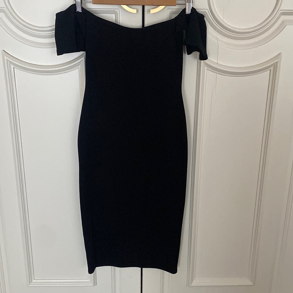 Black off the shoulder dress